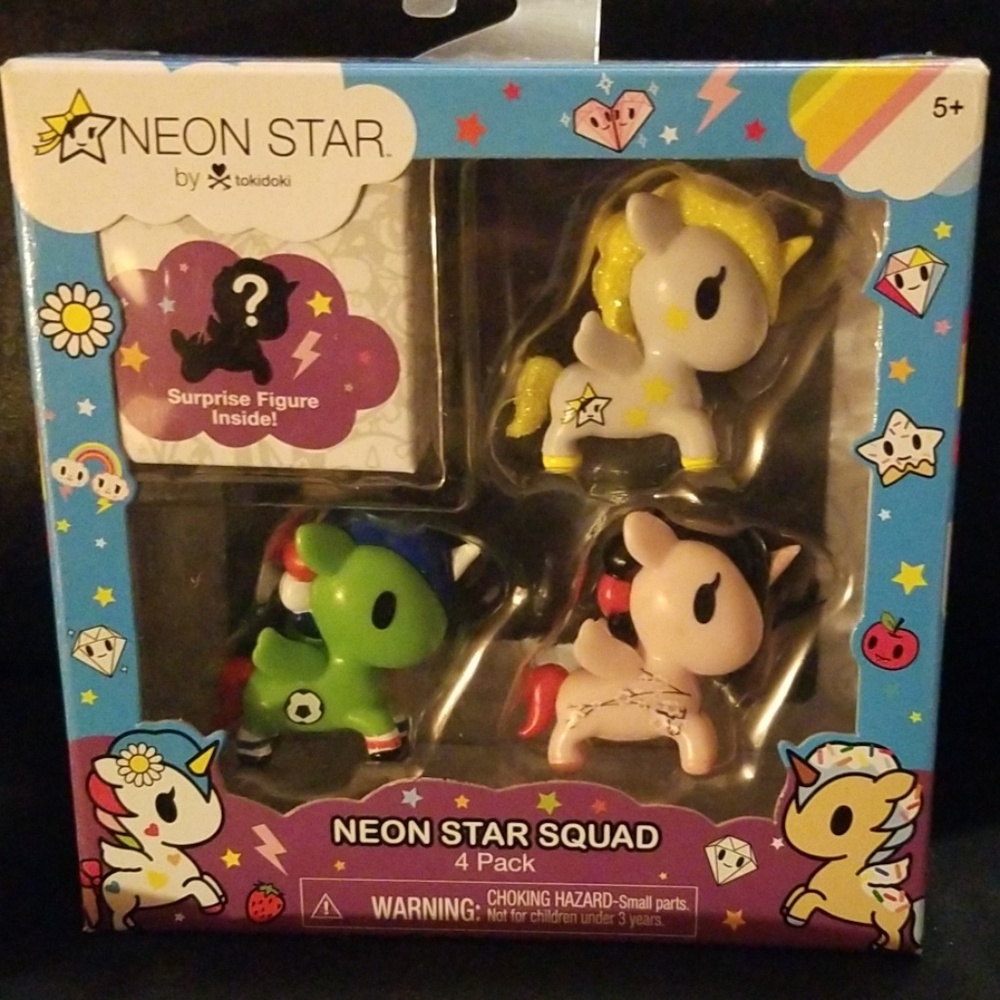 Tokidoki Neon Star Squad 4pack